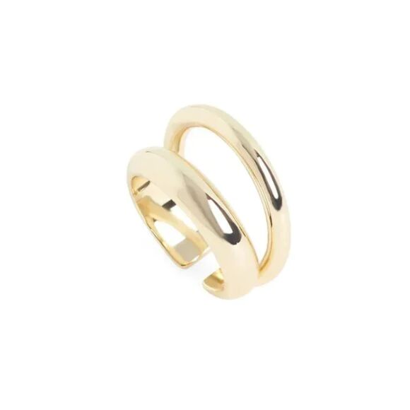 Loren Stewart Deux Open Band Ring in Gold Size 7 Rachel Zoe Curateur - Picture 2 of 6